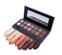 Échantillon gratuit, vente en gros de maquillage, fard à paupières, palette de fard à paupières 14 couleurs, marque privée avec MOQ faible, prix bas