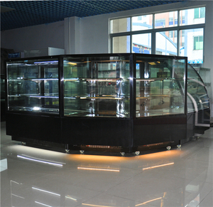 Vitrina de vidrio para nevera, expositor de pastel refrigerado curvo profesional - Product Image 2