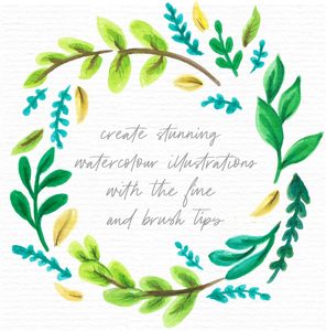 Primrosia – Lot de 60 marqueurs double pointe en plastique, feutres fins, pinceaux aquarelle, pour dessin, illustration, <span class=keywords><strong>calligraphie</strong></span>, permanents - Product Image 4