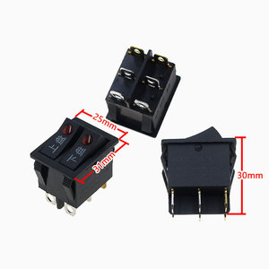 Interruptor basculante Joyoung de 6 pines y 2 posiciones con botón iluminado para piezas de planchas eléctricas - Product Image 1