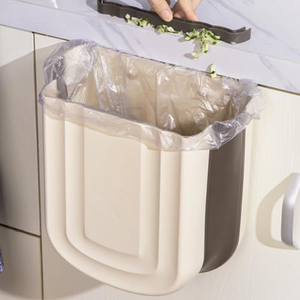 Kitchen Plastic Wall-mounted <b>Hanging</b> Foldable Eco-Friendly Storage Bucket Trash Can with Customized Color for Home Use - Product Image 4