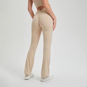 Ropa deportiva OEM Mujeres Scrunch Butt Leggings Comodidad Suave Secado rápido Ligero Yoga Pierna Flare Pantalones - Product Image 4