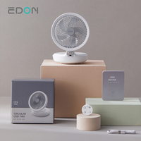 Ventilateur de table/bureau mural LED portable USB rechargeable avec télécommande, 5V, 4 vitesses, personnalisable OEM/ODM