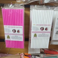 Tiges de support en plastique blanc épaissies pour gâteaux à étages, tailles personnalisées, pour la construction et l'empilage de gâteaux