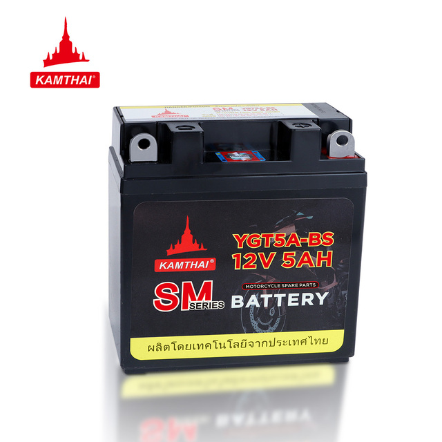 KAMTHAI 12v Motorcycle Battery Rechargeable Maintenance Free 12V 5Ah Motorcycle Battery Prices Ygt5A Motorcycle Battery