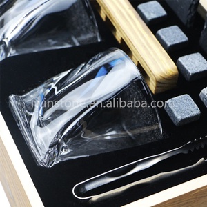 IWINSTONE hecho a mano caja de madera con calidad Premium giro vasos de whisky conjunto - Product Image 3