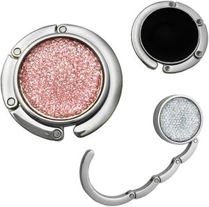 Ganchos Metálicos Plegables para <span class=keywords><strong>Bolsos</strong></span>, Carteras y <span class=keywords><strong>Bolsos</strong></span> de Mano, Ganchos Mágicos de Aleación de Cristal para Colgar, para Mujeres y Niñas - Product Image 2