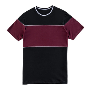 Camiseta de bloque de color para hombre de estilo informal con manga corta, ajuste cómodo y moda de moda para uso diario - Product Image 1
