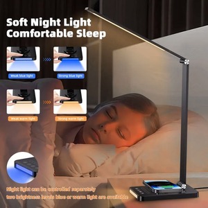 Lámpara de Escritorio LED Plegable con Carga USB, Control Táctil, Regulable, Protección Ocular, para Lectura, Estudio, Oficina, Dormitorio, Mesita de Noche - Product Image 2