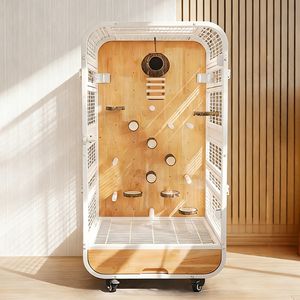 Jaula de pájaros de esquina grande de lujo, portador de loros de madera ecológico con características duraderas, venta de casa de pájaros de madera, caja de embalaje de lujo - Product Image 6