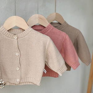 Hot Sale Warm Winter Autumn Coat Solid Color Knitted Cardigans Toddler Boy Girl Clothes Baby Knit Sweater - Product Image 1