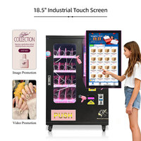 Distributeur automatique de maquillage 24h/24 et 7j/7 avec lecteur de carte, petit distributeur tactile de 18,5 pouces pour perruques, parfums, ongles