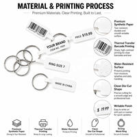 Étiquettes suspendues personnalisées en papier imprimable laminé pour bagues, colliers, bracelets - Carton écologique anti-contrefaçon