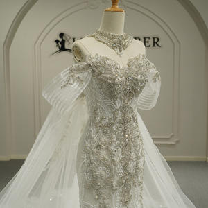 Vestido de Novia Gt26051, Estilo Moderno con Apliques de Encaje y Cuentas, Corte Sirena, Escote Corazón, Color Marfil - Product Image 2