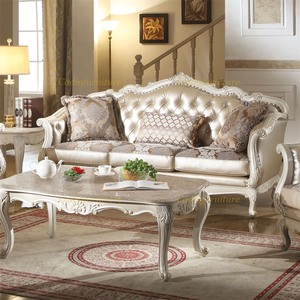 Canapés sectionnels <span class=keywords><strong>de</strong></span> salon <span class=keywords><strong>de</strong></span> style victorien pour hôtel et villa, en cuir rose gold et blanc nacré, ensemble <span class=keywords><strong>de</strong></span> canapés <span class=keywords><strong>de</strong></span> <span class=keywords><strong>luxe</strong></span> <span class=keywords><strong>de</strong></span> style européen, design italien - Product Image 1