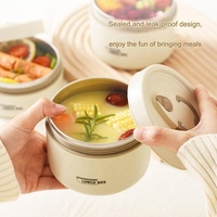 Ensemble de boîte à lunch bento en acier inoxydable pour enfants avec sac Chauffe-plat isolé sous vide pour école personnalisé