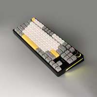 YH8704 clavier de jeu anglais rétro-éclairé sans fil USB 87 touches de contrôle du volume mécanique LED pour ordinateur portable et ordinateur