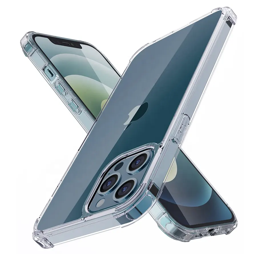 Son Model şeffaf iPhone için kılıf 13 şeffaf akrilik darbeye dayanıklı ince cep telefonu telefon kılıfı iPhone için kılıf 12 durumda