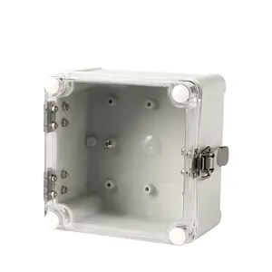 2024 ip65 PC/ABS outdoor plastic waterproof junction box clear cover metal hanged type