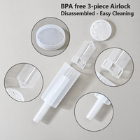 Vente en gros de bocal en verre Mason à large ouverture, kit de fermentation en métal sans BPA, couvercle de sas