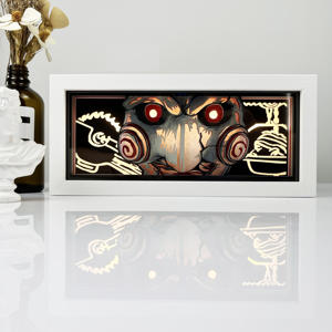 Prix usine 3D Acrylique Bois Cadre <span class=keywords><strong>Photo</strong></span> Décoratif USB Conseil Led Anime Veilleuse Lampe Halloween <span class=keywords><strong>Horrible</strong></span> pour Les Amateurs De Jeux - Product Image 2