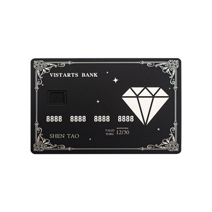 Diamante personalizzato di alta qualità di lusso di Design Laser incisione in acciaio inox carta vuota con Slot per Chip carta di <span class=keywords><strong>debito</strong></span> in metallo - Product Image 2