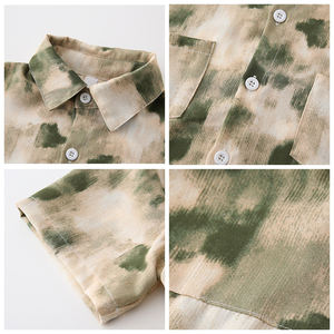 Ventes directes d'usine nouvel été enfants à manches courtes imprimé fleuri chemise Parent-enfant porter lâche bord de mer ensembles de <span class=keywords><strong>vacances</strong></span> - Product Image 2