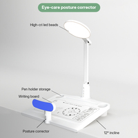 Lampe de bureau LED à intensité variable en 3 couleurs, avec minuterie, lampe de lecture rechargeable, lampe de table pour étudiants