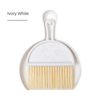 Ensemble complet de brosses de nettoyage de bureau en plastique blanc A2937, comprenant une brosse pour clavier et ordinateur avec pelle à poussière