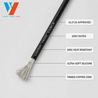 Fil de silicone flexible Union Yang UL3135 AWM 600V 10AWG 12AWG, fil de cuivre étamé extra souple haute température pour l'électronique