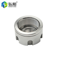 Écrou de serrage en acier inoxydable ER25UM, surface polie, résistance à la corrosion pour broche CNC haute vitesse