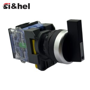 Si & hel la38 22mm 3 vị trí tự đặt lại đẩy nút chuyển đổi cho điện nhà ON/OFF 12V 10A 6A kim loại trường hợp phẳng Knob 1no1nc - Product Image 2