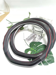 Cubierta de cuero y fibra de carbono para <span class=keywords><strong>volante</strong></span> de coche, accesorio JQ251 para <span class=keywords><strong>Peugeot</strong></span> <span class=keywords><strong>208</strong></span> 2012 ~ 2018 <span class=keywords><strong>Peugeot</strong></span> 2013 ~ 2018 - Product Image 2