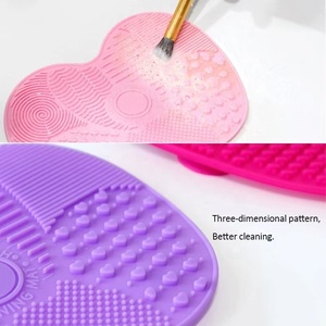 Factory Direct <b>Silicone</b> Apple Scrub Pad Beauty Tool Puff Makeup Brush Cleaning Foldable Scrub Bowl Eco-friendly Tear-resistant - Product Image 4