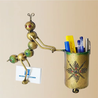 Porte-stylo en métal fait main écologique personnalisé, sculpture, organisateur de bureau, décoration moderne pour table de salon, haute qualité, vente en gros