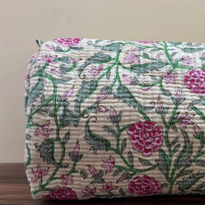 Trousse de Maquillage Matelassée en Coton Imprimé à la Main Multicolore de Qualité Supérieure, Organisateur de Cosmétiques de Voyage, Lot de 3 Pochettes, Prix de Gros - Product Image 3