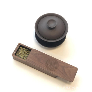 Caja de Té de Madera Rectangular con Tapa Magnética, Almacenamiento de Té Suelto, Diseño Simple, Empaque para Regalo - Product Image 4