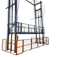 Ascenseur de fret à rail latéral pour mur extérieur d'usine, levage vertical et transport de marchandises en vrac en extérieur