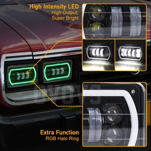 Faro LED OVOVS Todoterreno para Camioneta con Halo RGB, Luz Alta/Baja, Faro LED Halo 4x6 para Jeep, <span class=keywords><strong>Chevrolet</strong></span>, Ford - Product Image 3