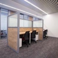 Workstation Privacy Space Custom Glass or Wooden Style Partition Office Furniture Room Divider Half High Partition Wall