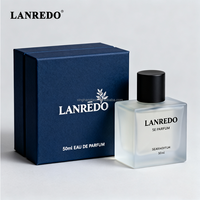 Botella de Perfume Cuadrada en Oferta, 30ml 50ml 100ml, Botella de Perfume Vacía Transparente de Lujo con Caja de Empaque