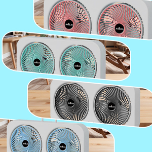 Quạt hai đầu gắn tường PP + Quạt điện tử AC DC quạt dễ vận hành tốc độ cao 2 trong 1 quạt sạc di động - Product Image 5
