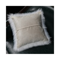 Housse de coussin de canapé en fourrure, vente en gros, 40x40cm, housse de coussin de canapé en fausse fourrure, housse d'oreiller en peluche douce et décorative