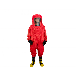 Combinaisons chimiques CGLX de haute qualité rouge/jaune <span class=keywords><strong>Omniseal</strong></span> avec gants en caoutchouc anti-acide et anti-alcali et bottes antidérapantes et anti-épines - Product Image 1
