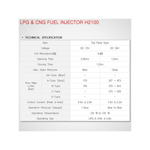 Venta caliente HANA Ingeniería de fabricación coreana H2100 LPG/CNG Inyector para mantenimiento de motores de camiones Producto de gran oferta - Product Image 6