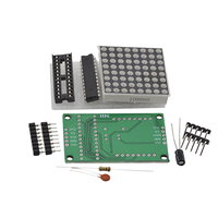 MAX7219 modul matriks titik tampilan LED DIY Kit modul kontrol SCM UNTUK Arduino PI MAX7219