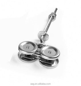 WEKIS Quincaillerie moderne en laiton pour porte coulissante de grange, accessoires de rail de suspension, roulettes de fenêtre durables et antirouille, norme américaine - Product Image 1