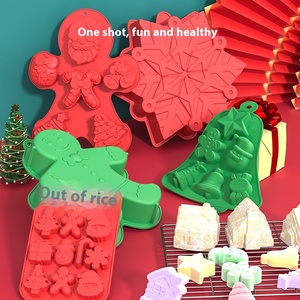 Cây Giáng Sinh Silicone Bánh Khuôn Tự Làm Người Tuyết Gingerbread Người Đàn Ông Santa Claus Cho Sô Cô La Thạch Bánh Cho Bánh Công Cụ - Product Image 1