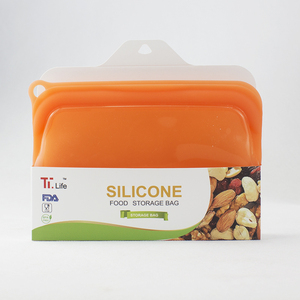 ईकोफोरी फूड ग्रेड बीपीए मुक्त भंडारण जिपर हरे सफेद नारंगी रसोई खाद्य बैग - Product Image 1