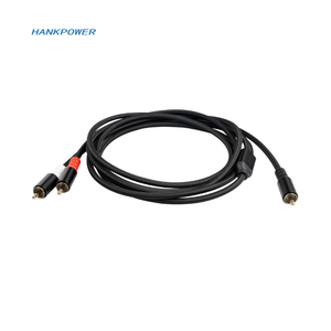 金メッキプラグアルミ合金シェルダブルシールド<span class=keywords><strong>2</strong></span> in 1 <span class=keywords><strong>RCA</strong></span>男性用アンプオーディオケーブル - Product Image 6